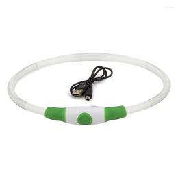 Dog Collars 594C USB Rechargeable Led Dogs Collar Waterproof Safety Night Lights Flashing