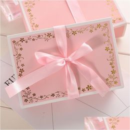 Gift Wrap 19Cmx13Cmx5Cm Large Size Clothing/Underwear/Socks Packaging Kraft Paper Box Clothes Packing Lz0977 Drop Delivery Home Gard Dh3Wo