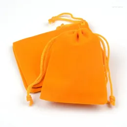 Jewellery Pouches 50Pcs 7x9cm 9x12cm Coloful Velvet Bag Packing Drawstring Gift Bags Can Customised Drop