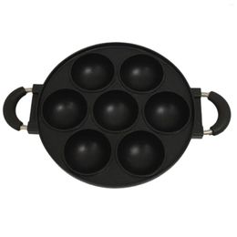 Baking Tools (5 In A Dozen)7 Hole Cooking Cake Pan Cast Iron Omelette Non-Stick Pot Breakfast Egg
