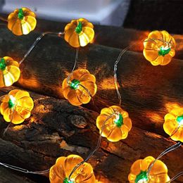 Decorative Objects Figurines LED Halloween Pumpkin Hanging Lantern String Light Kids Birthday Party Supplies Home Decoration Lamp Props 231114