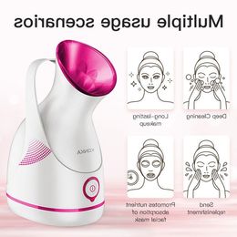 Freeshipping Facial steamer Large-capacity water tank 60ml Gentle and Deep cleaning face steamer Electric spa face steamer Whitening Uhmln