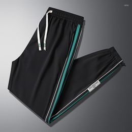 Men's Pants Summer Ice Silk Loose Ins Fashion Casual Suit Mens Korean Style All-match Trousers Trendy