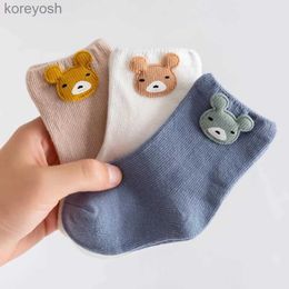 Kids Socks 3 Pairs Baby Newborn Baby Boy Girls 0-3 Years Kids Soft Cotton Cartoon Animal Children's for GirlsL231114