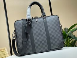 N40445 new men's briefcase High-end custom quality handbag capacity is very large can accommodate 13 "laptop very practical