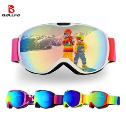 Ski Goggles Kids for Age 4 14 Anti fog Double Layer UV400 Snow Eyewear Outdoor Sports Winter Snowboard Children Skiing Glasses 231114