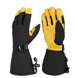 Ski Gloves OZERO Motorcycle Waterproof Fleece Thermal Snowboard Snowmobile Men Women Winter Snow Bike 231114