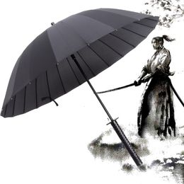 Umbrellas Japanese Samurai Strong Windproof Semi Automatic Long Large Man And Women's Business Mens Paraguas 230413