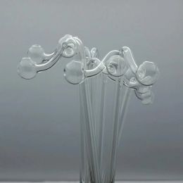 Europe and Americaglass pipe bubbler smoking pipe water Glass bong Thin glass long curved pot LL