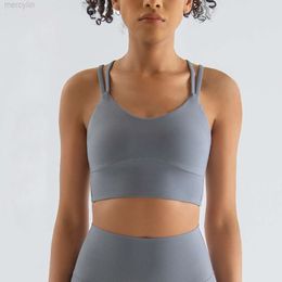 Designer Aloo Yoga Bra Long Sleeve Arlo's New Sports Bra Women's Shockproof Gathering Fitness Bra with Chest Pads Beautiful Back Tank Top