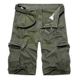 Men's Shorts Summer Mens knee Length Cotton Army Cargo Shorts Men Casual Shorts multi-pocket loose shorts Bermuda Trousers drop 230414