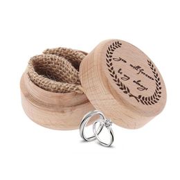 Jewellery Boxes Rustic Wooden Ring Box Bearer Vintage Case For Proposal Engagement Drop Delivery Packaging Display Dhgarden Dhzir