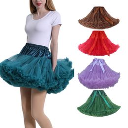 Skirts Princess High Waist Ball Gown Fluffy Mini Skirt Stage Performance Cosplay Women Clothes Adult Mesh Tulle TUTU Dancing SkirtsSkirts