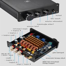 Freeshipping HiFi 21 Channel DAC Decoding Bluetooth 50 ll Optional Class-D TPA3116 Power Amplifiers Home Audio Digital Sound Amplifie Nabl