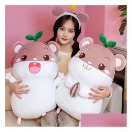 Stuffed Plush Animals Soft Down Cotton Small Hamster Flute Doll Toy For Children Bed Slee Pillow Cute Mouse Drop Delivery Toys Gift Dhjt3