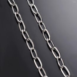 Chains 1Pc Width 6mm 12.5mm Stainless Steel Cable Link O Cross Chain Necklace For DIY Jewelry Findings Making