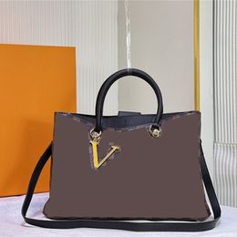 DDesigner Luxury bags Riverside N40052 Handbag Damier Taurillon Reduvan in Lie de Vin Leather Brown Red Charm Tote