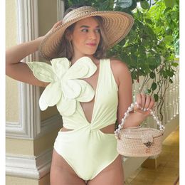 Women's Swimwear 2023 Sexy One Piece Swimsuit Solid White Ruffle Women Bathing Suit Beach Wear Backless Monokini Summer