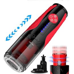 5 Modes Masturbation Automatic Piston Powerful Rotation Telescopic Masturbator Men One Button Speed Up Adult Goods 231010