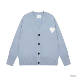 Unisex Designer AM I Paris Sweater AMIParis Cardigan Sweat France Fashion Knit Jumper Love A-line Small Red Heart Coeur Sweatshirt S-XL AMIs WOOH