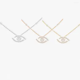 Chains 925 Sterling Silver Inlaid Zircon Soul's Eye Necklace Classic Luxury Party Gift For Women