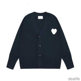 Amis Unisex Designer Am i Paris Sweater Amiparis Cardigan Sweat France Fashion Knit Jumper Love A-line Small Red Heart Coeur Sweatshirt S-xl U7ks