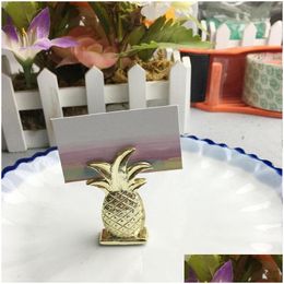 Party Favor Style Gold Pineapple Place Card Holder Table Number Figure Stand Supplies Digital Seat Decor Za1394 Drop Deliver Dhyaz