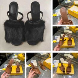 First Sandals Women Slides Leather High-heeled Sandals Pink Black White Beige Slippers Sheepskin Stiletto Sandal Gold Metal Diagonal F good