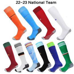 Sports Socks 2223 Seasons National Team Football Adult Children Thickening Towel Bottom NonSlip Soccer Training Match Sport Stocking 230413