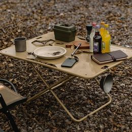 Camp Furniture Outdoor Ultralight Camping Foldable Table Aluminium Alloy Folding Picnic Barbecue Desk Military Tactical