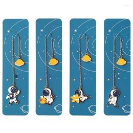 Cute Astronaut Moon Walker Metal Bookmarks Marker Of Page Stationery Accessories