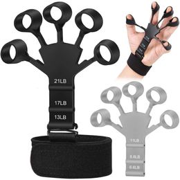 Hand Grips 1pcs Silicone Gripster Grip Strengthener Finger Stretcher Hand Grip Trainer Gym Fitness Training And Exercise Hand Strengthene 231113