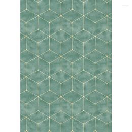 Wallpapers Green Geometric Lattice Wall Decoration Self Adhesive Bedroom Study Living Room Furniture Makeover Home Decor Sticker