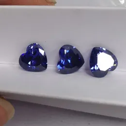 Loose Gemstones Tanzanite Blue Heart Cut Cubic Zirconia 6mm-12mm CZ Synthetic Lab Stones