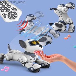 Electric/RC Animals Fun Remote Control Robot Dog Toys for Kids Children Girls Boys Electric Dancing Smart Sensing RC Robotic Animals Doll Puzzle Pet Q231114