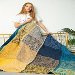 Blankets Sofa Towel Cover Knitted Blanket with Tassel Home Decorative Indian Thread Blankets Plaid Wall Hanging Tapestry Decor 230414