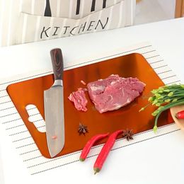 1pc, Cutting Board, 304 Stainless Steel Cutting Board, Safety Cheese Charcuterie Board, Washable Fruit Board, Cutting Board For Home Dormitory