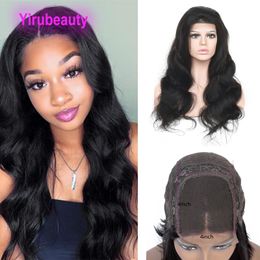 4*4 Lace Closure Wig Brazilian Virgin Human Hair Body Wave 150% 180% 210% Densty Yirubeauty Natural Color 10-32inch