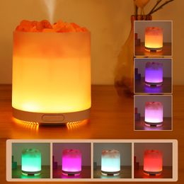 Crystal Salt Stone Aromatherapy Essential Oil Diffuser USB Air Humidifier with Colourful LED Lamp Negative Ion Aroma Diffuser