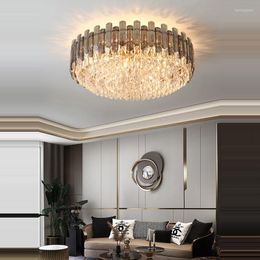 Ceiling Lights LED Artistic Round Rectangular Crystal Stainless Steel Lamparas De Techo Lights.Ceiling Light.Ceiling Lamp For Foyer