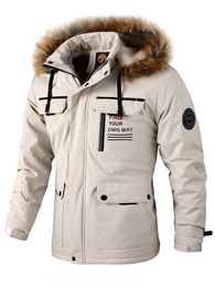Mens Jackets Padded Thickened Casual Fashion Hooded Windbreaker Jacket Windproof Waterproof Winter Outdoor Soft Shell Sportswear 231113