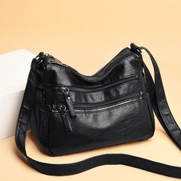Abendtaschen Fashion Soft Leather Multi-Layer Messenger Bag Modische und vielseitige Damen-Mutter mittleren Alters mit einzelner Schulter