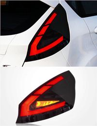 Car Lights For Ford Fiesta 2009-20 15 LED Tail Lamp Brake DRL Rear Dynamic Signal Reverse Taillight Assembly