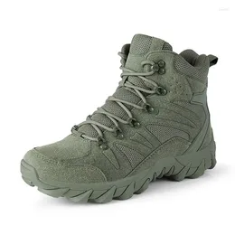 Boots Military Men Outdoor Combat Ankle Boot Tactical For Man Anti-Slip Motocycle Climbing Hiking Shoes Army