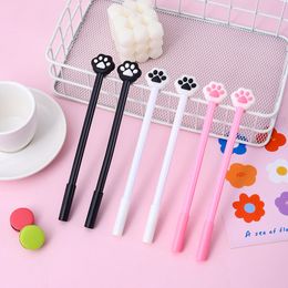 Cute Cat Paw Black Ink Gel Pen 0.5mm Kawaii Creative Stationery Student Writing Office Signature Pen Supplies 2995