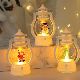 Decorative Objects Figurines Christmas Ornaments Years Halloween Goods Batteryoperated Gift Santa Claus Candle Warm Lights For Home Decorations 231114