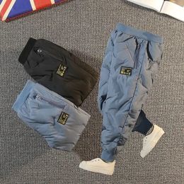 Pantaloni invernali in pile spessi per bambini Pantaloni autunno 2-12 anni Bambino solido caldo pantaloni sportivi casual Neonate pantaloni sportivi elastici in vita per ragazzi 231114