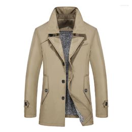 Men's Trench Coats Men's Coat Male Blazer Design Business Casual Suit Jacket Autumn Winter Thick Warm Windbreaker Plus Size 7XL