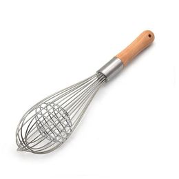 Egg Tools Wood Handle Manual Beaters Kitchen Hand Mixer Cooking Foamer Cook Blender Whisk Wire Beater Tool Lx1604 Drop Delivery Home Dhpix