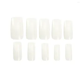 False Nails 500pcs Natural Style Fake Color Artificial Full Cover Nail Tips Tool Box Accessories